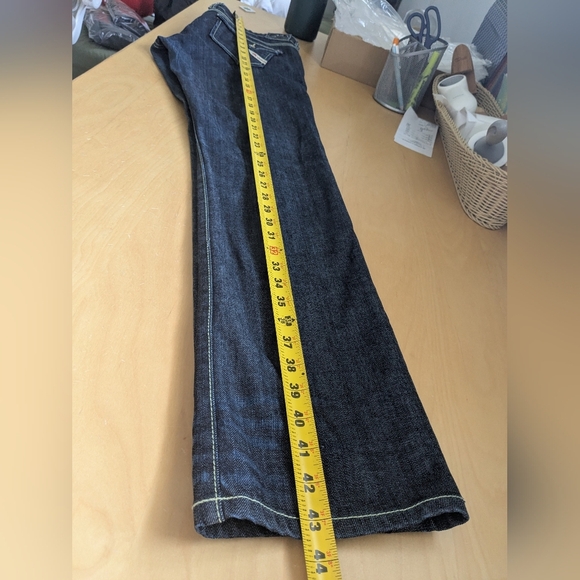 PARASUCO Y2K Women Jeans Pant Size 31 Blue Washed Color Flare And Low Waist - Picture 12 of 13